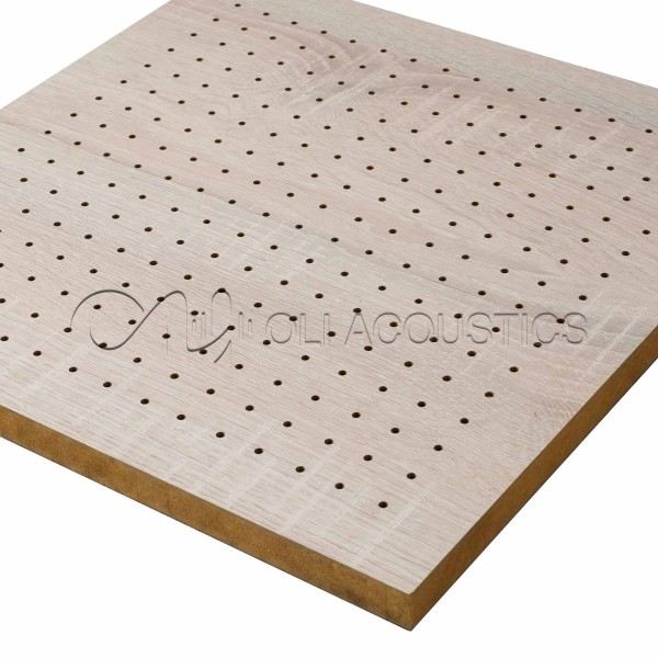 16-16-3 Perforated Wood Acoustic Wall Panels With Melamine Finish For Meeting Room